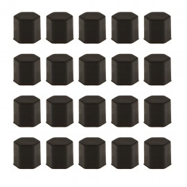 Pack Of 20 Car Wheel Tire Screw Protect Bolt Cover Nut Cap Lug 17mm Black