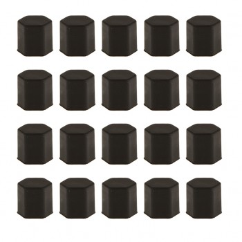Pack Of 20 Car Wheel Tire Screw Protect Bolt Cover Nut Cap Lug 17mm Black