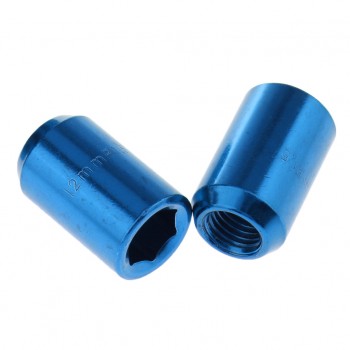 16 Piece Wheel Lug Nuts With 1 Key Acorn Wheel Nut Locks Open 12x1.5 Blue