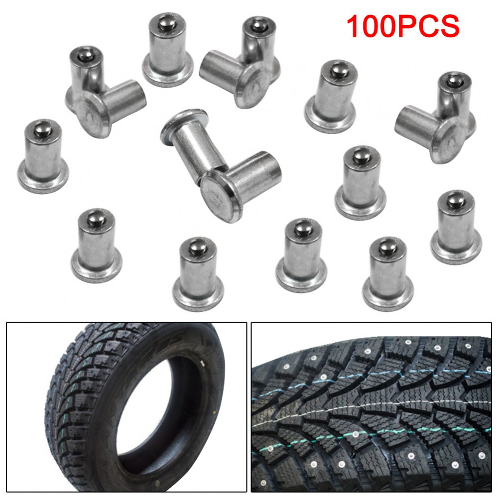 Do Promotion! 100 Pcs Wheel Tyre Stud Screws Snow Tire Spikes Non-slip For Car Vehicle Motorcycle