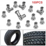 Do Promotion! 100 Pcs Wheel Tyre Stud Screws Snow Tire Spikes Non-slip For Car Vehicle Motorcycle