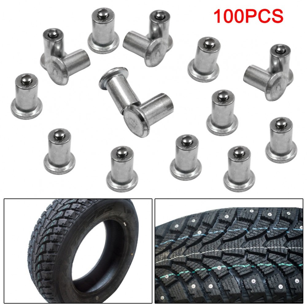 2018 New 100 Pcs Wheel Tyre Stud Screws Snow Tire Spikes Non-slip For Car Vehicle Motorcycle CSL2018