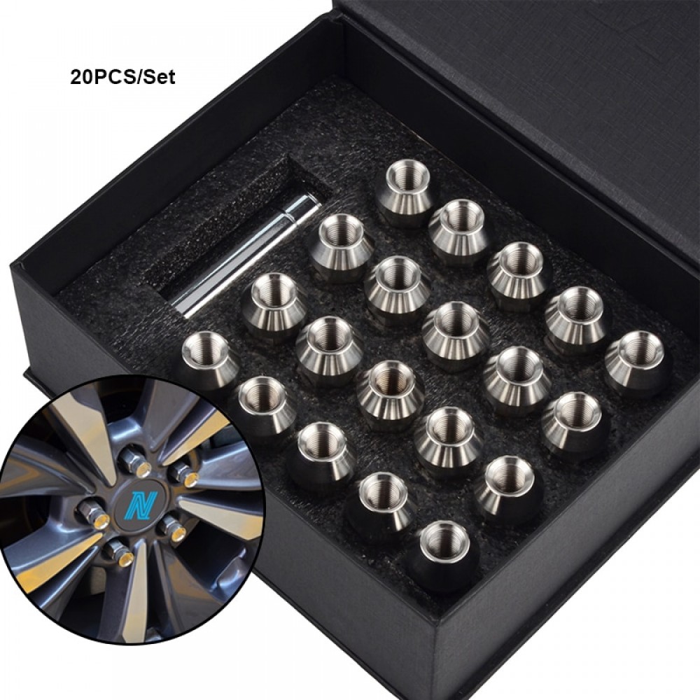 20x M12x1.5 Wheel Lugs Nuts Cone Seat Chrome Acorn Lug Bolt SUS304 For Chevrolet Corvette Cruze Equinox HHR Impala Malibu Cobalt