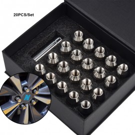 20x M12x1.5 Wheel Lugs Nuts Cone Seat Chrome Acorn Lug Bolt SUS304 For Chevrolet Corvette Cruze Equinox HHR Impala Malibu Cobalt