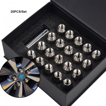 20x M12x1.5 Wheel Lugs Nuts Cone Seat Chrome Acorn Lug Bolt SUS304 For Chevrolet Corvette Cruze Equinox HHR Impala Malibu Cobalt