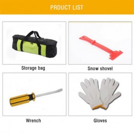 High Quality 8pcs/lot Universal Beef Tendon Thickening Snow Special Tire Snow Chain With Gloves Snow Shovel Wrench