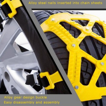 High Quality 8pcs/lot Universal Beef Tendon Thickening Snow Special Tire Snow Chain With Gloves Snow Shovel Wrench
