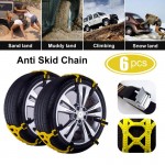 6Pcs Car Tendon Thickening Anti-skid Chain Anti-skid Nails Ice Removal Snow Special With Instructions Snow Shovel Gloves
