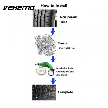 Vehemo 500 Pcs 12mm Tire Stud Screws Trucks Tyre Screw Wrench Durable Universal Spike Metal