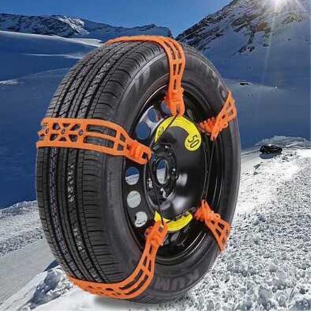 10pcs Lot Car Universal Mini Plastic Orange Winter Tyres Wheels Snow Chains For Cars/Suv Car-Styling Anti-Skid Autocross Outdoor