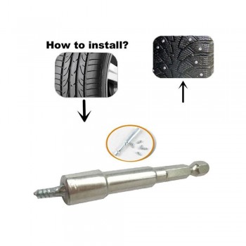 12mm Metal Tire Stud Screws Wrench Universal Durable Wheel Winter Snow Chains Tyre Screw