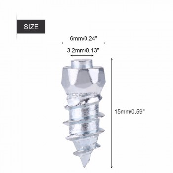 100pcs 15mm/0.59 Steel Wheel Tyre Stud Screws Snow Tire Spikes for Car Auto SUV ATV Snow Nail Anti-Slip Screws