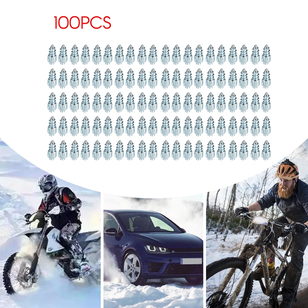 Model Snow Screw Tire Studs Anti Skid Falling 2019 New Spikes Wheel Tyres 100PCs for Car Motorcycle Bicycle For Bmw Ford VW Audi