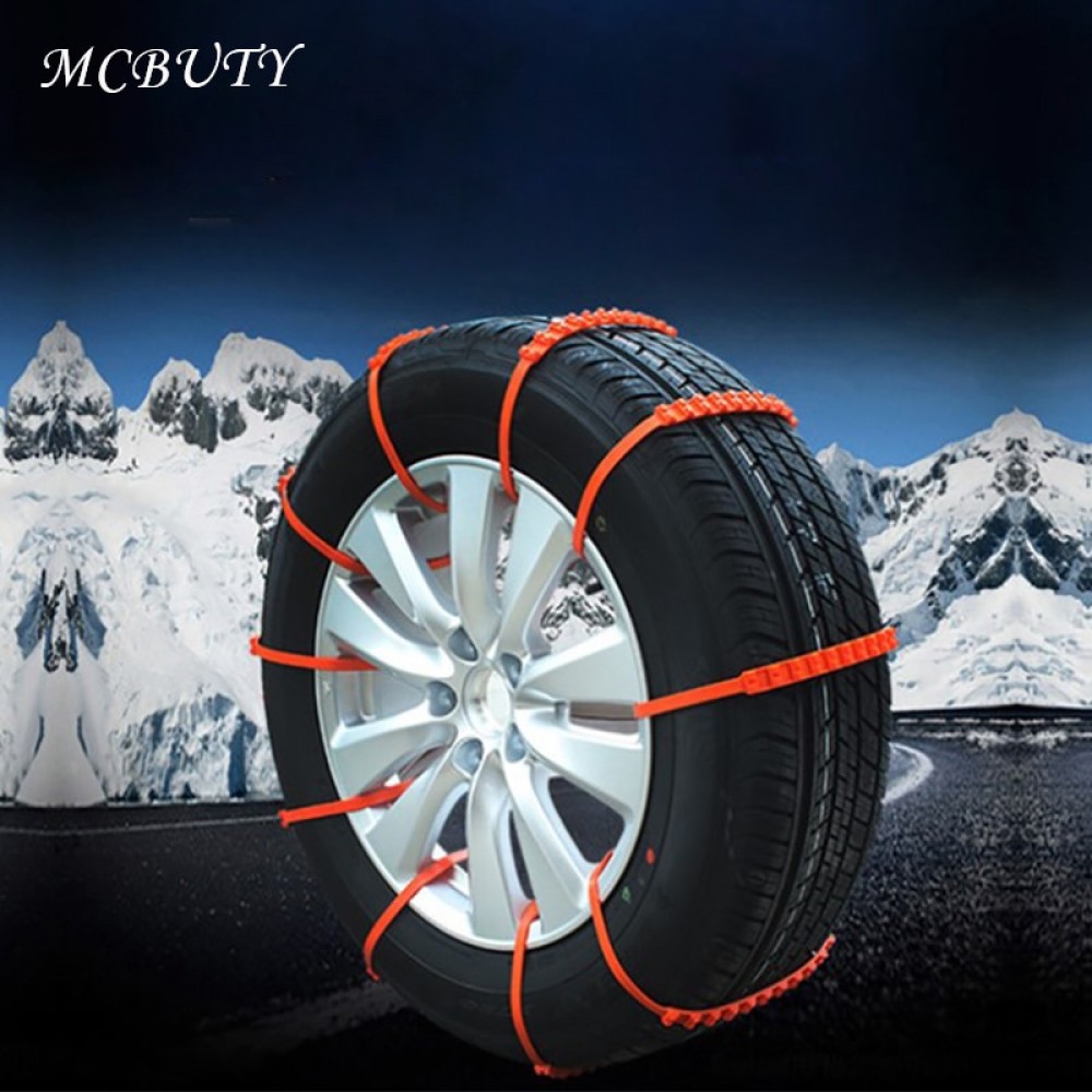 10pcs A lot Universal Car Tire Wheel Roadway Snow Chains Anti-slip Belt for Snow and Mud Grand for Car SUV Autocross Outdoor