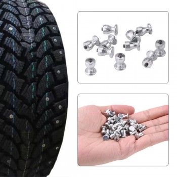 100pcs Tire Snow Spikes 8mm/0.31 Wheel Tyre Stud Screws Snow Tire Spikes for Car Auto SUV ATV Car Accessories New