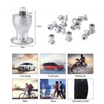 100pcs Tire Snow Spikes 8mm/0.31 Wheel Tyre Stud Screws Snow Tire Spikes for Car Auto SUV ATV Car Accessories New