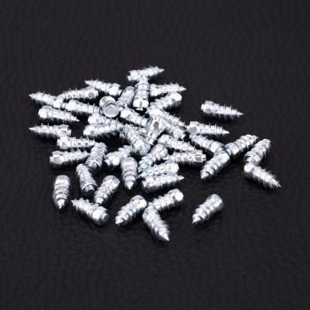 100pcs Steel Wheel Tyre Stud Screws Snow Tire Spikes 15mm/0.59 for Car Auto SUV ATV Snow Nail Anti-Slip Screws