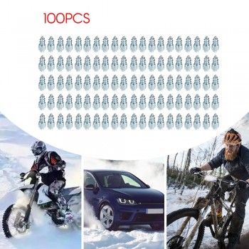 100PCs Snow Screw Tire Studs Anti Skid Falling Spikes Wheel Tyres for Car Motorcycle Bicycle