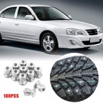 Vehemo 100 pcs Spikes For Tires 8MM Car Tire Tyre Stud Screws Anti-Slip Vehicle Wheel Snow Nail High Quality Alloy Car-styling