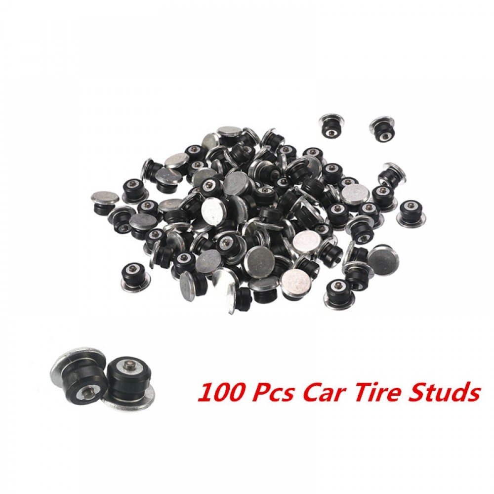 100 Pcs Car Tires Studs Spikes Wheel 12x9mm Snow Chains For Car Vehicle Truck Motorcycle Tires Winter Universal