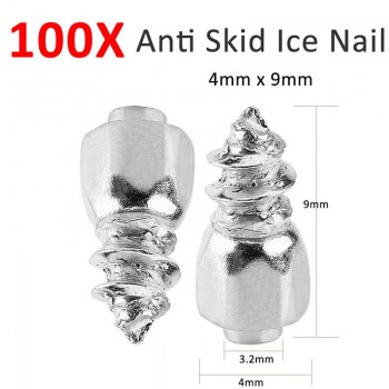 100pcs Screw Tire Stud Wheel Lug Tyre Snow Chain Anti Skid Ice Stud Spike Nail Auto Car Road Safety Protector