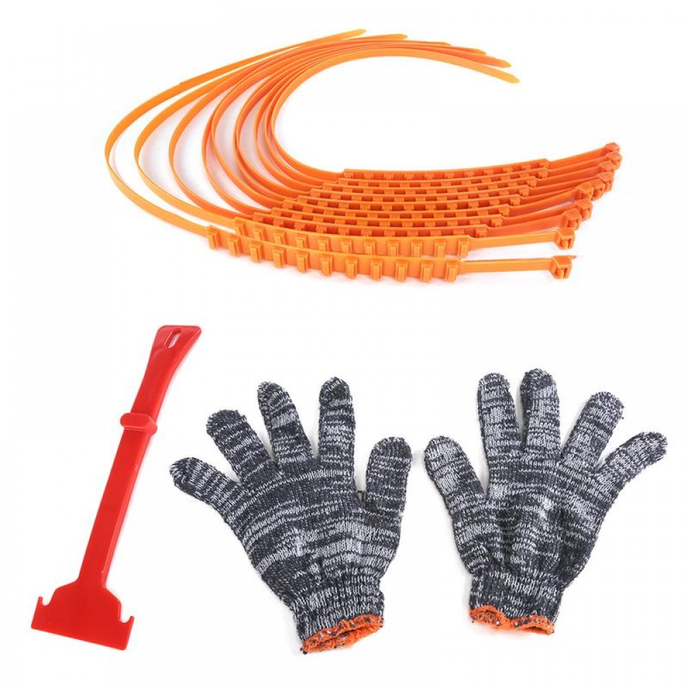 10 PCS/Set Car Tire Snow Chains Sandy Snow Emergency Tire Snow Chains With Gloves And Snow Shovel