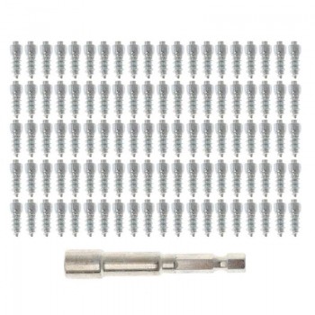 Anti-Slip 100pcs 12mm Car Auto Tire Stud Metal Screws for SUV ATV Car Part  Car Tires Studs Screw Snow Spikes Winter Stud Lugs