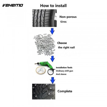 Vehemo Metal Tire Stud Screws Tyre Screw Vehicles Wrench Practical Premium Parts
