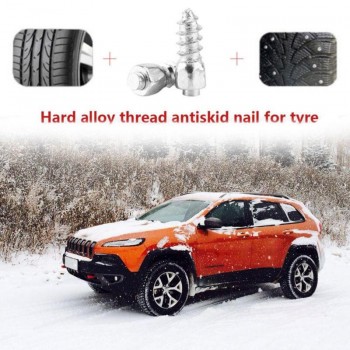 Anti-Slip 100pcs 12mm Car Auto Tire Stud Metal Screws for SUV ATV Car Part  Car Tires Studs Screw Snow Spikes Winter Stud Lugs