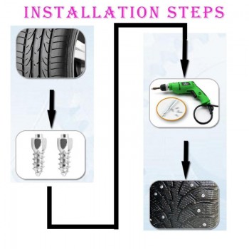 Anti-Slip 100pcs 12mm Car Auto Tire Stud Metal Screws for SUV ATV Car Part  Car Tires Studs Screw Snow Spikes Winter Stud Lugs