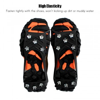 Anti-Skid Shoe Spikes Grips 8 Studs Snow Ice Climbing Crampons Cleats Overshoes