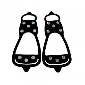 Anti-Skid Shoe Spikes Grips 8 Studs Snow Ice Climbing Crampons Cleats Overshoes