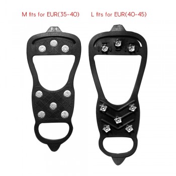 Anti-Skid Shoe Spikes Grips 8 Studs Snow Ice Climbing Crampons Cleats Overshoes
