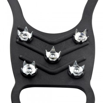Anti-Skid Shoe Spikes Grips 8 Studs Snow Ice Climbing Crampons Cleats Overshoes