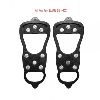 Anti-Skid Shoe Spikes Grips 8 Studs Snow Ice Climbing Crampons Cleats Overshoes