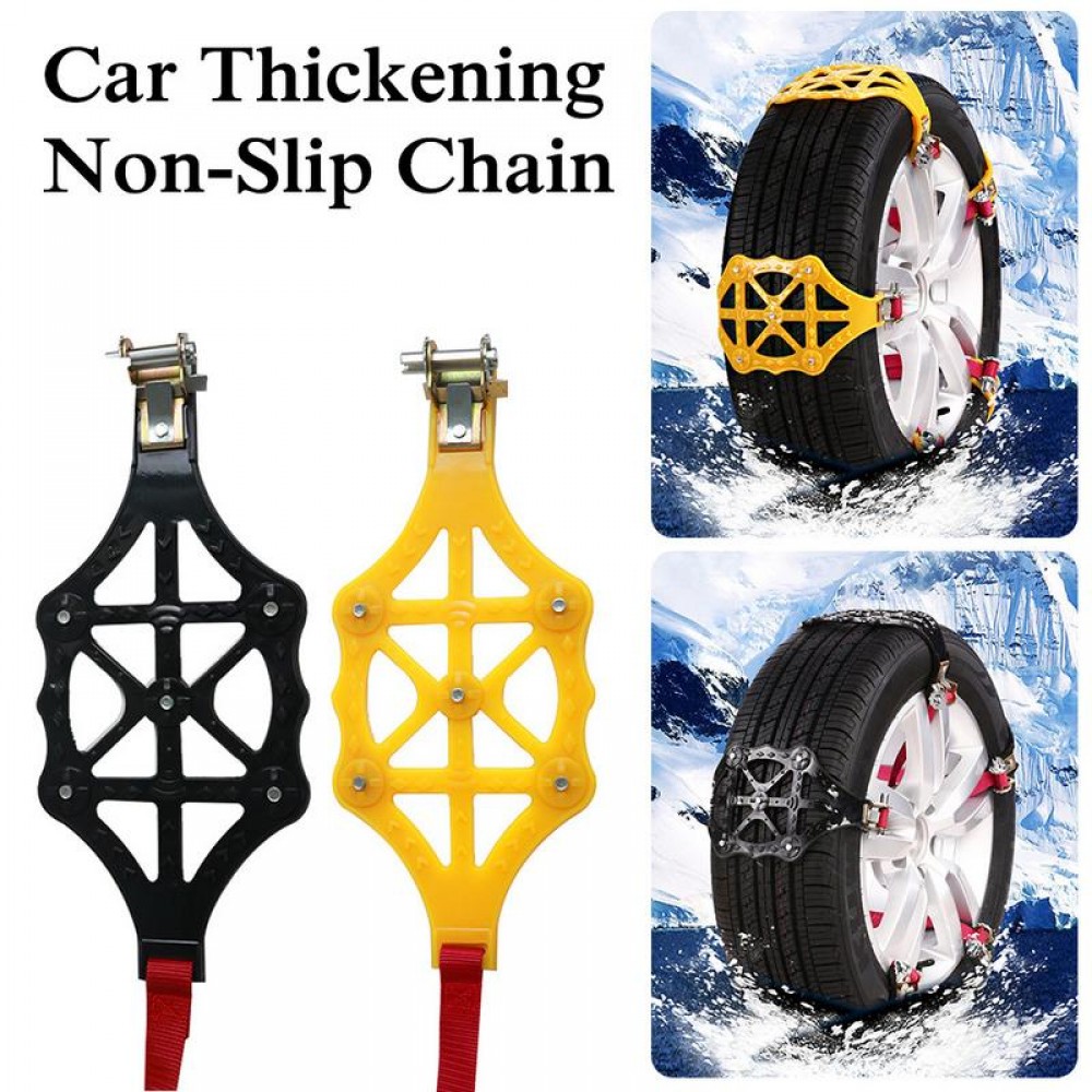 1PCS Winter Universal Car Snow Tire Anti-skid Wheel Chains Double Buckle Car Tire Anti-Skid Chain For Snow Mud Road