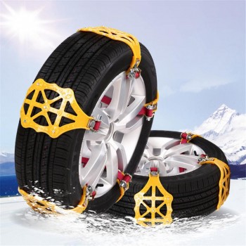 1PCS Winter Universal Car Snow Tire Anti-skid Wheel Chains Double Buckle Car Tire Anti-Skid Chain For Snow Mud Road