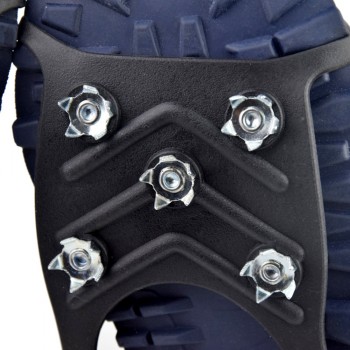 Anti-Skid Shoe Spikes Grips 8 Studs Snow Ice Climbing Crampons Cleats Overshoes