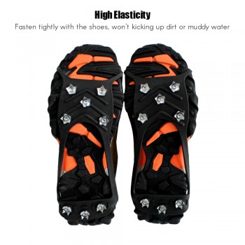 Anti-Skid Shoe Spikes Grips 8 Studs Snow Ice Climbing Crampons Cleats Overshoes