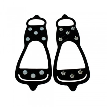Anti-Skid Shoe Spikes Grips 8 Studs Snow Ice Climbing Crampons Cleats Overshoes