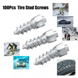 100Pcs Car Tires Studs Screw Snow Spikes Wheel Tyres Snow Chains Studs For Car Vehicle Truck Motorcycle Tires Winter Universal