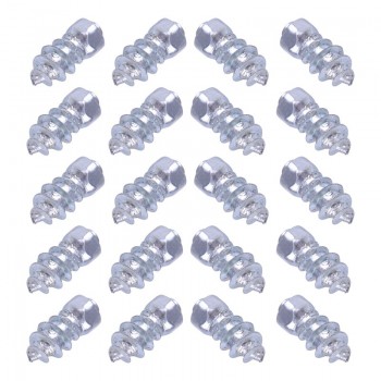 DWCX 100pcs 15mm Winter Snow Ice Road Wheel Tyre Tire Tread Anti-Slip Stud Spike Screw with Sleeve Tool