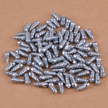 DWCX 100pcs 15mm Car Truck Steel Wheel Tire Tyre Spikes Screw Stud Accessories Winter Anti-Slip Ice Road Snow SUV