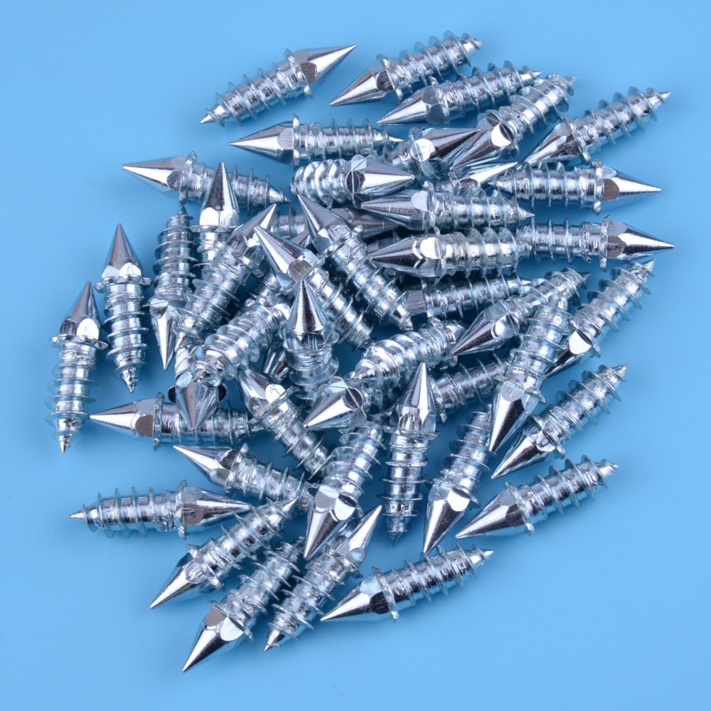 beler 50Pcs Car Wheel Tyre Anti-slip Sleeve Studs Screws Spikes Parts For Truck Snow Bike Motorcycle