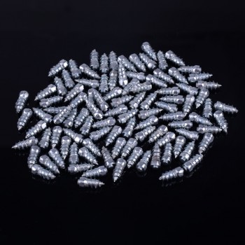DWCX 100pcs 15mm Silver Car Truck Steel Wheel Tire Tyre Spikes Screw Stud Accessories Winter Anti-Slip Ice Road Snow SUV