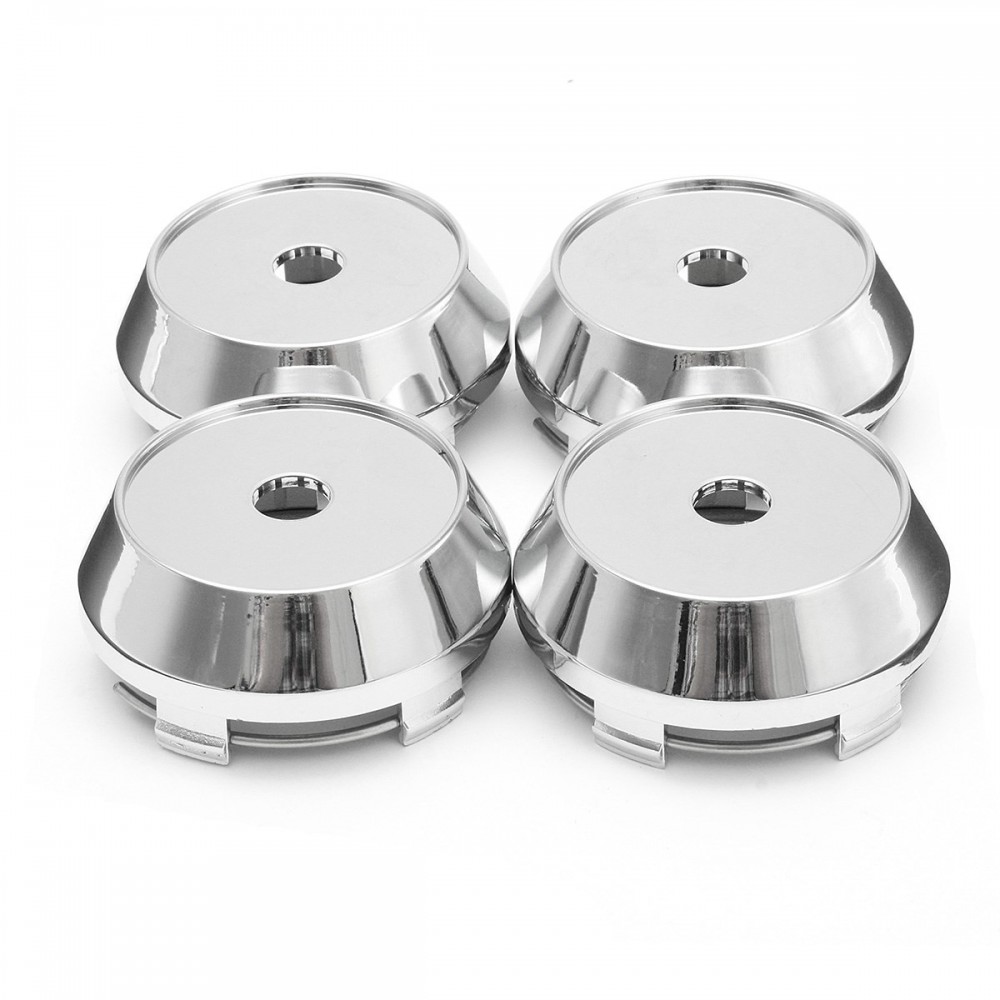4Pcs a set 60mm Silver ABS Plastic Car Wheels Center Caps Hub Cover Hubcap Emblem