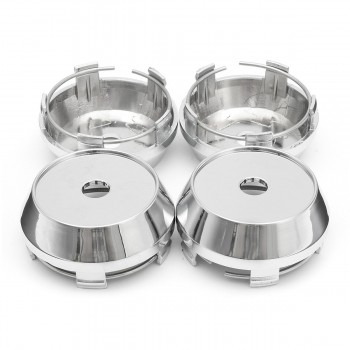 4Pcs a set 60mm Silver ABS Plastic Car Wheels Center Caps Hub Cover Hubcap Emblem