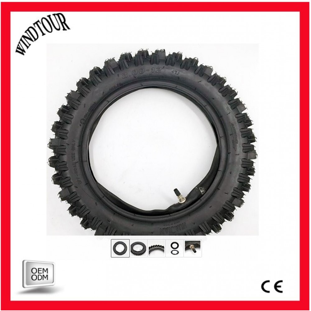 80/100-12 3.00- 12 Inch Rear Knobby Tyre Tire + Tube PIT PRO Trail Dirt Bike