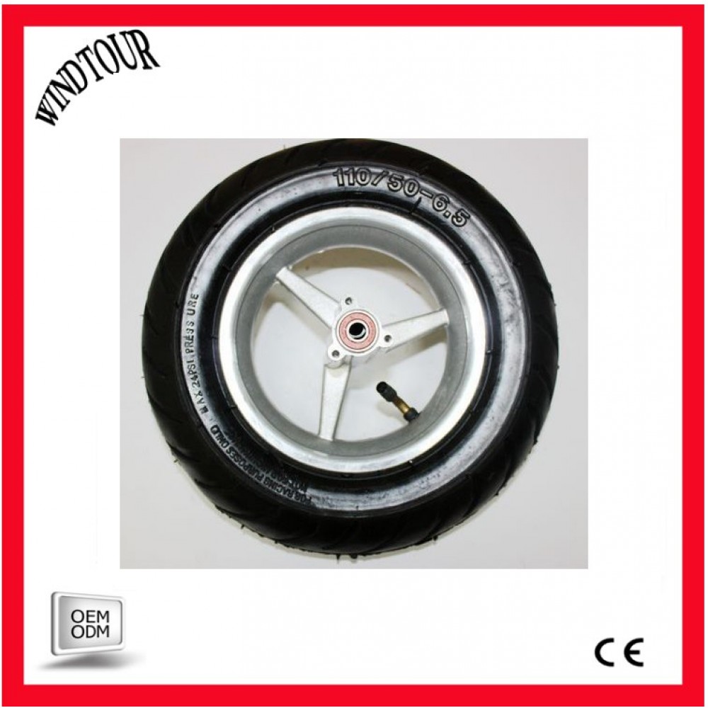 110/50 - 6.50 Rear Back Wheel + Road Tyre Tire 49cc Mini Pocket Rocket PIT Bike