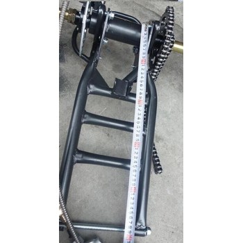 DIY motorcycle rear axle with wheel set